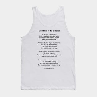 Mountains in the Distance Poem Tank Top